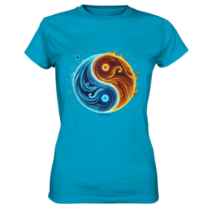 Wasser und Feuer – Yin-Yang-Design der Gegensätze - Ladies Premium Shirt Bright Lights Arts