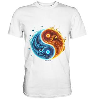 Wasser und Feuer – Yin-Yang-Design der Gegensätze - Premium Shirt Bright Lights Arts