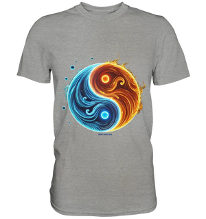 Wasser und Feuer – Yin-Yang-Design der Gegensätze - Premium Shirt Bright Lights Arts