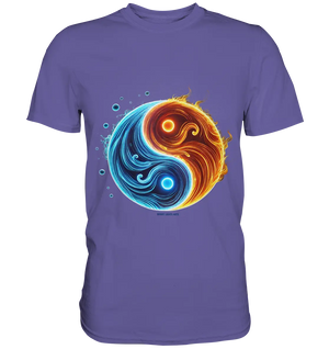 Wasser und Feuer – Yin-Yang-Design der Gegensätze - Premium Shirt Bright Lights Arts