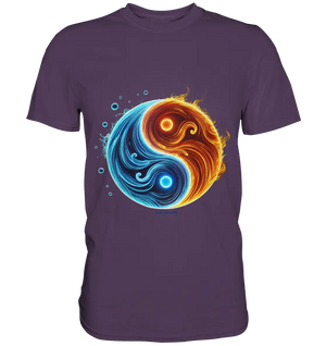 Wasser und Feuer – Yin-Yang-Design der Gegensätze - Premium Shirt Bright Lights Arts
