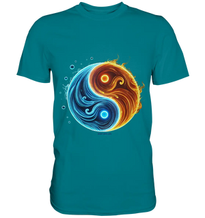 Wasser und Feuer – Yin-Yang-Design der Gegensätze - Premium Shirt Bright Lights Arts