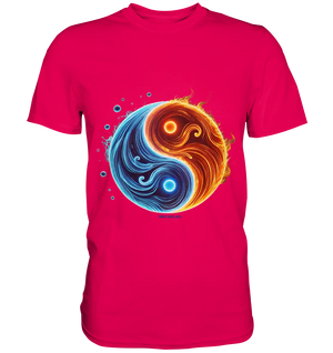 Wasser und Feuer – Yin-Yang-Design der Gegensätze - Premium Shirt Bright Lights Arts