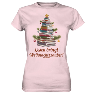 Weihnachtsbaum aus Büchern – Magischer Lesezauber - Ladies Premium Shirt Bright Lights Arts