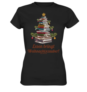 Weihnachtsbaum aus Büchern – Magischer Lesezauber - Ladies Premium Shirt Bright Lights Arts