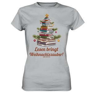 Weihnachtsbaum aus Büchern – Magischer Lesezauber - Ladies Premium Shirt Bright Lights Arts