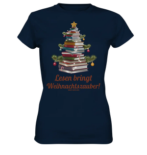 Weihnachtsbaum aus Büchern – Magischer Lesezauber - Ladies Premium Shirt Bright Lights Arts