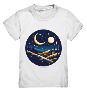 Winterliche Ruhe – Haus im Mondschein - Kids Premium Shirt Bright Lights Arts