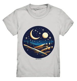 Winterliche Ruhe – Haus im Mondschein - Kids Premium Shirt Bright Lights Arts