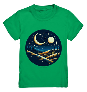 Winterliche Ruhe – Haus im Mondschein - Kids Premium Shirt Bright Lights Arts