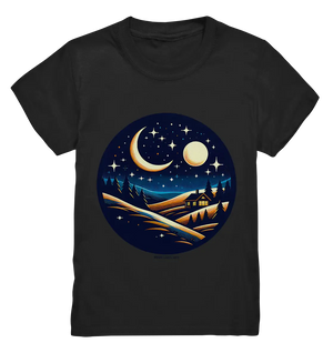 Winterliche Ruhe – Haus im Mondschein - Kids Premium Shirt Bright Lights Arts