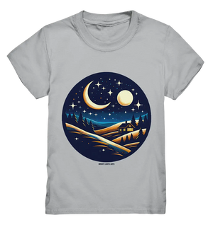 Winterliche Ruhe – Haus im Mondschein - Kids Premium Shirt Bright Lights Arts