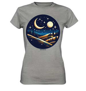 Winterliche Ruhe – Haus im Mondschein - Ladies Premium Shirt Bright Lights Arts