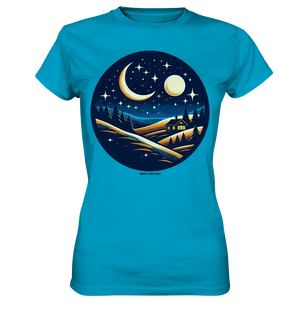 Winterliche Ruhe – Haus im Mondschein - Ladies Premium Shirt Bright Lights Arts