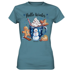 Winterliche Schokoladentasse mit Lebkuchenzauber - Ladies Premium Shirt Bright Lights Arts