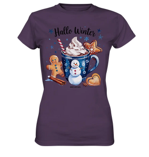 Winterliche Schokoladentasse mit Lebkuchenzauber - Ladies Premium Shirt Bright Lights Arts