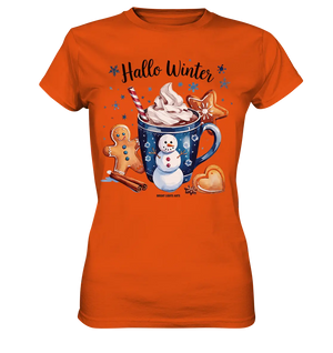 Winterliche Schokoladentasse mit Lebkuchenzauber - Ladies Premium Shirt Bright Lights Arts
