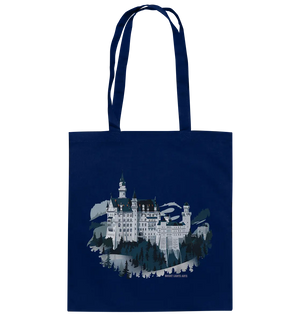 Winterliches Schloss – Majestät in Schnee und Stil - Baumwolltasche Bright Lights Arts