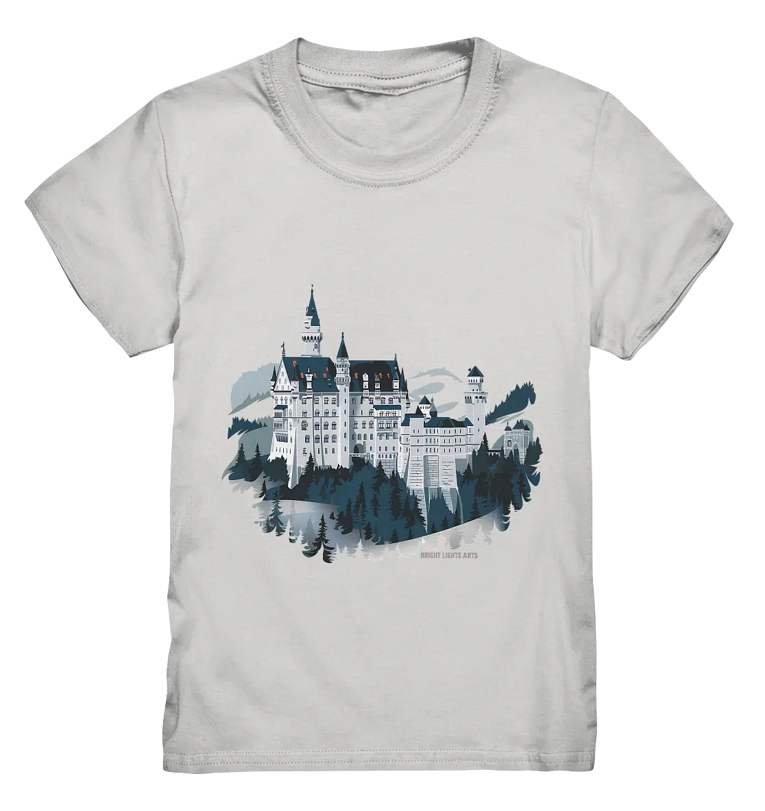 Winterliches Schloss – Majestät in Schnee und Stil - Kids Premium Shirt Bright Lights Arts