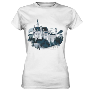 Winterliches Schloss – Majestät in Schnee und Stil - Ladies Premium Shirt Bright Lights Arts