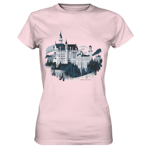 Winterliches Schloss – Majestät in Schnee und Stil - Ladies Premium Shirt Bright Lights Arts