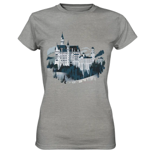 Winterliches Schloss – Majestät in Schnee und Stil - Ladies Premium Shirt Bright Lights Arts