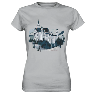 Winterliches Schloss – Majestät in Schnee und Stil - Ladies Premium Shirt Bright Lights Arts