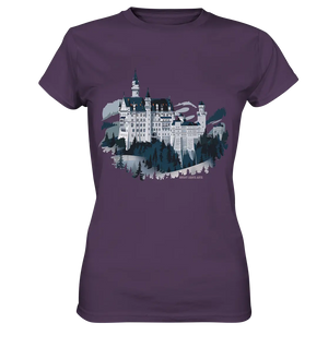 Winterliches Schloss – Majestät in Schnee und Stil - Ladies Premium Shirt Bright Lights Arts