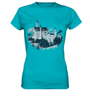 Winterliches Schloss – Majestät in Schnee und Stil - Ladies Premium Shirt Bright Lights Arts
