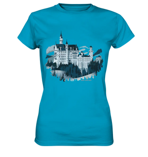 Winterliches Schloss – Majestät in Schnee und Stil - Ladies Premium Shirt Bright Lights Arts