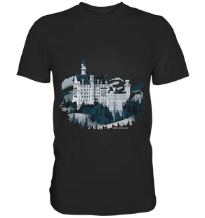 Winterliches Schloss – Majestät in Schnee und Stil - Premium Shirt Bright Lights Arts