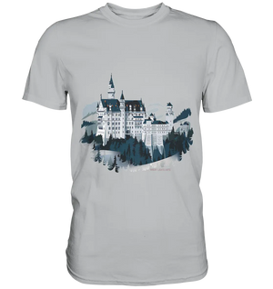 Winterliches Schloss – Majestät in Schnee und Stil - Premium Shirt Bright Lights Arts