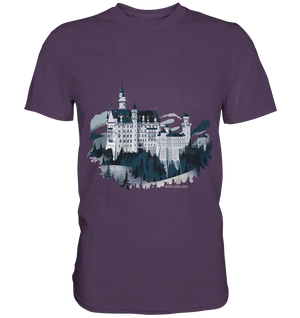 Winterliches Schloss – Majestät in Schnee und Stil - Premium Shirt Bright Lights Arts