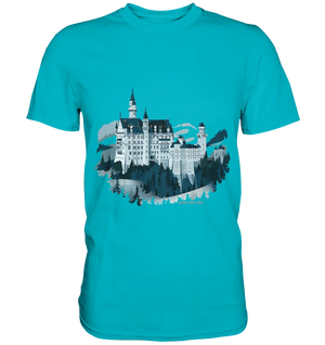 Winterliches Schloss – Majestät in Schnee und Stil - Premium Shirt Bright Lights Arts