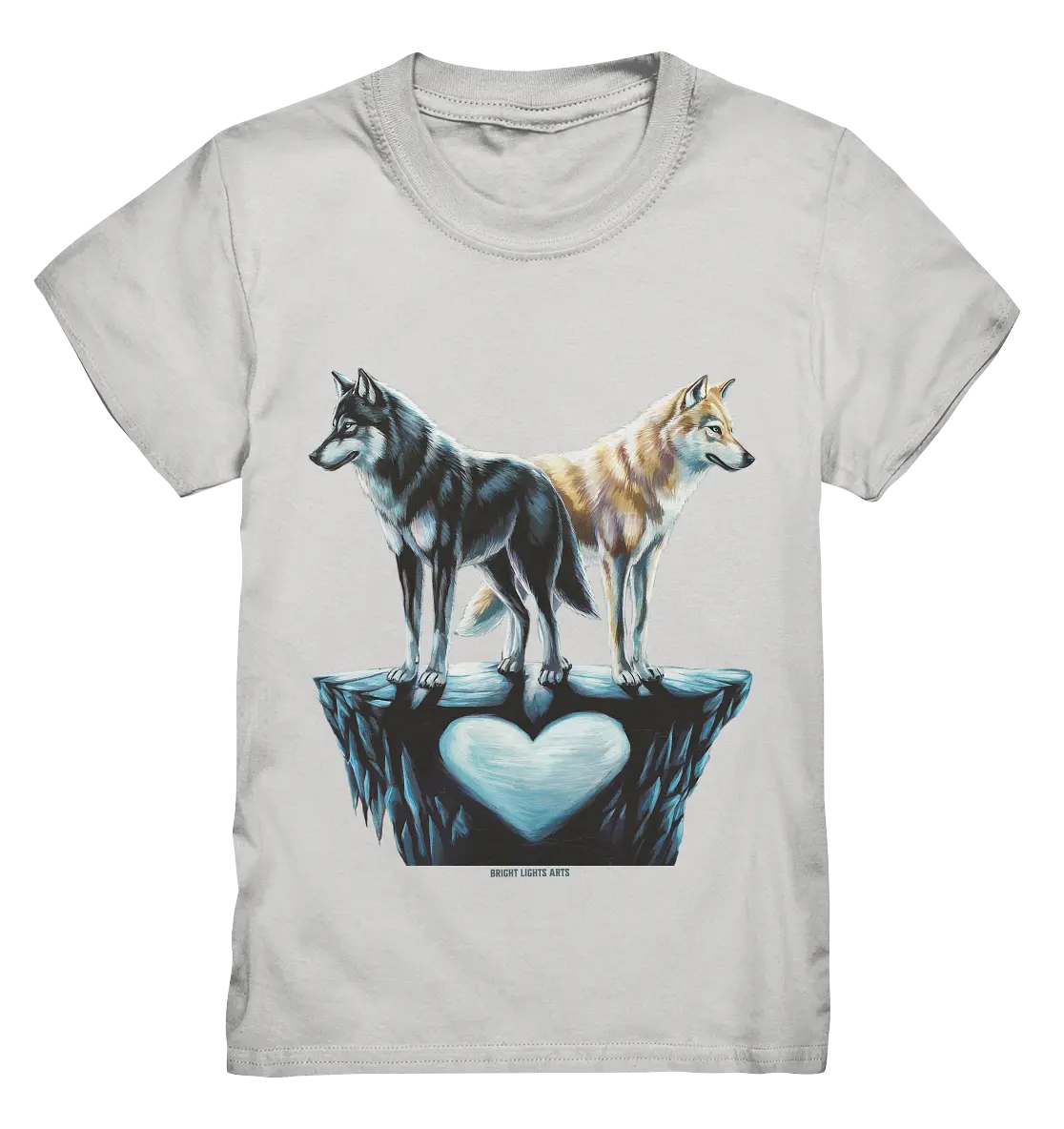 Wolfsfreunde – Yin & Yang - Kids Premium Shirt Bright Lights Arts