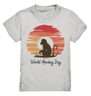 World Monkey Day – Silhouette im Sonnenuntergang - Kids Premium Shirt Bright Lights Arts