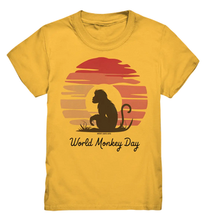 World Monkey Day – Silhouette im Sonnenuntergang - Kids Premium Shirt Bright Lights Arts