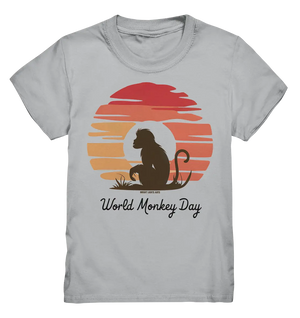 World Monkey Day – Silhouette im Sonnenuntergang - Kids Premium Shirt Bright Lights Arts