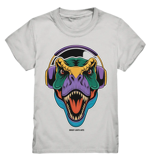Wütender T-Rex mit Kopfhörern – Dinosaurier Design - Kids Premium Shirt Bright Lights Arts