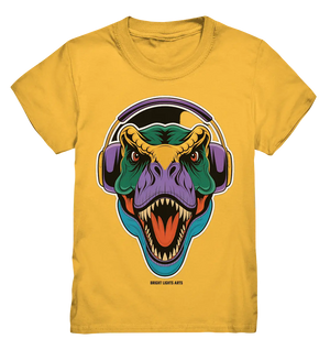 Wütender T-Rex mit Kopfhörern – Dinosaurier Design - Kids Premium Shirt Bright Lights Arts