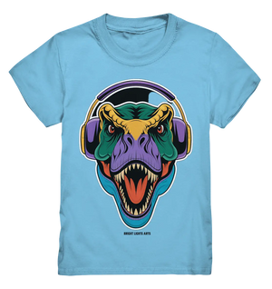Wütender T-Rex mit Kopfhörern – Dinosaurier Design - Kids Premium Shirt Bright Lights Arts