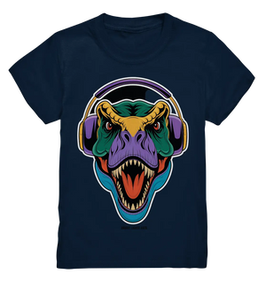 Wütender T-Rex mit Kopfhörern – Dinosaurier Design - Kids Premium Shirt Bright Lights Arts
