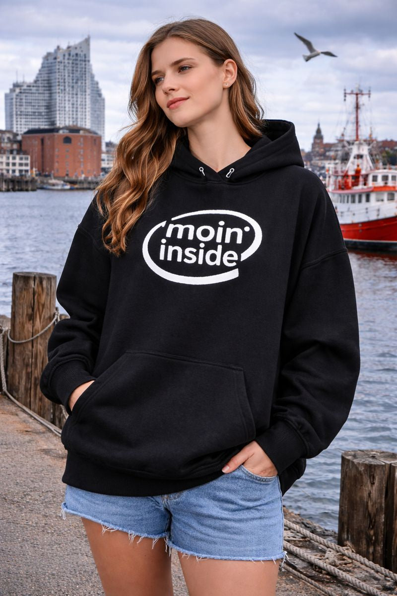 Oversized Hoodie mit MOIN INSIDE von Bright Light Arts im urbanen Lifestyle-Look