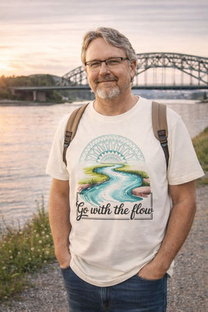 Oversized Shirt mit River Mandala Flow – ruhiges Natur- & Mandala-Design