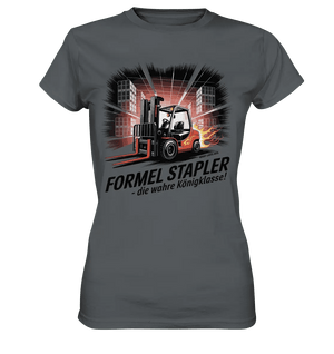 Formel Stapler – Die Königsklasse der Flurförderfahrzeuge - Ladies Premium Shirt - Bright Lights Arts
