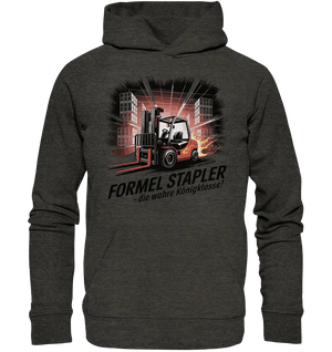 Formel Stapler – Die Königsklasse der Flurförderfahrzeuge - Organic Hoodie - Bright Lights Arts