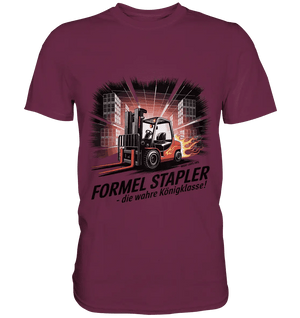 Formel Stapler – Die Königsklasse der Flurförderfahrzeuge - Premium Shirt - Bright Lights Arts