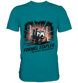 Formel Stapler – Die Königsklasse der Flurförderfahrzeuge - Premium Shirt - Bright Lights Arts