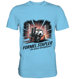 Formel Stapler – Die Königsklasse der Flurförderfahrzeuge - Premium Shirt - Bright Lights Arts