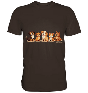 Fünf süße Cartoon - Hunde – Perfektes Geschenk für Hundefreunde - Premium Shirt - Bright Lights Arts